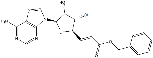 (E)-3-[[(2R,3R,4R,5R)-2-(6-Amino-9H-purin-9-yl)-3,4-dihydroxytetrahydrofuran]-5-yl]propenoic acid benzyl ester Structure