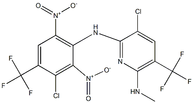 3-Chloro-6-methylamino-5-trifluoromethyl-N-(3-chloro-4-trifluoromethyl-2,6-dinitrophenyl)pyridin-2-amine Structure