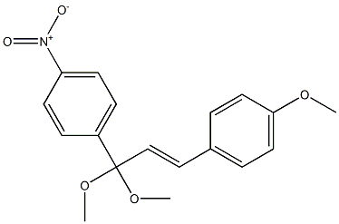 1,1-Dimethoxy-1-(4-nitrophenyl)-3-(4-methoxyphenyl)-2-propene Structure