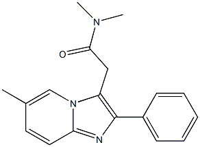 N,N-Dimethyl-2-(phenyl)-6-methylimidazo[1,2-a]pyridine-3-acetamide Structure