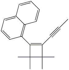 1-[2-(1-Propynyl)-3,3,4,4-tetramethyl-1-cyclobutenyl]naphthalene Structure