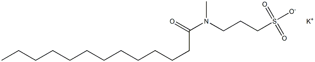 3-(N-Tridecanoyl-N-methylamino)-1-propanesulfonic acid potassium salt 구조식 이미지