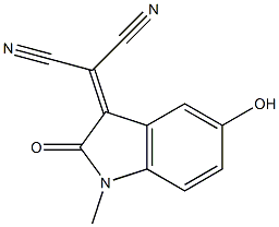 [(2,3-Dihydro-5-hydroxy-1-methyl-2-oxo-1H-indol)-3-ylidene]malononitrile Structure