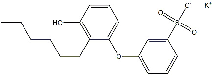 3'-Hydroxy-2'-hexyl[oxybisbenzene]-3-sulfonic acid potassium salt 구조식 이미지