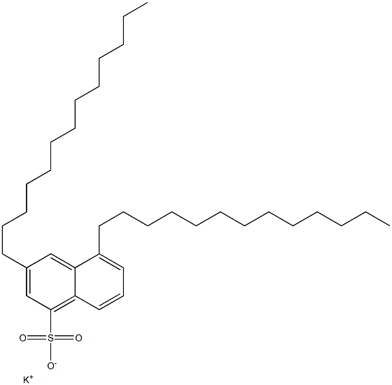 3,5-Ditridecyl-1-naphthalenesulfonic acid potassium salt Structure