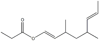 Propionic acid 3,5-dimethyl-1,6-octadienyl ester 구조식 이미지