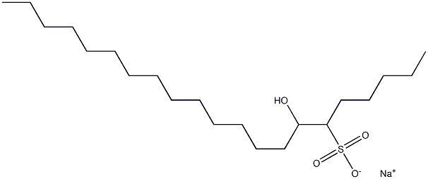 7-Hydroxyhenicosane-6-sulfonic acid sodium salt Structure