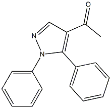 4-Acetyl-1,5-diphenyl-1H-pyrazole 구조식 이미지