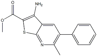 3-Amino-5-phenyl-6-methylthieno[2,3-b]pyridine-2-carboxylic acid methyl ester 구조식 이미지