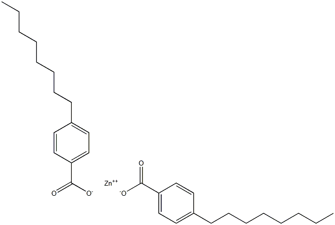 Bis(4-octylbenzoic acid)zinc salt Structure