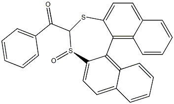 (R)-4-Benzoyldinaphtho[2,1-d:1',2'-f][1,3]dithiepin 3-oxide 구조식 이미지