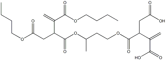 3,3'-[1-Methyl-1,3-propanediylbis(oxycarbonyl)]bis(1-butene-2,4-dicarboxylic acid dibutyl) ester 구조식 이미지