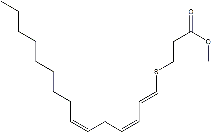 3-[[(1E,3Z,6Z)-1,3,6-Pentadecatrien]-1-ylthio]propionic acid methyl ester Structure