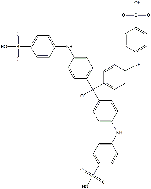 4,4',4''-[Hydroxymethanetriyltris(4,1-phenyleneimino)]tris(benzenesulfonic acid) Structure