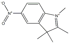 5-Nitro-1,2,3,3-tetramethyl-3H-indolium Structure