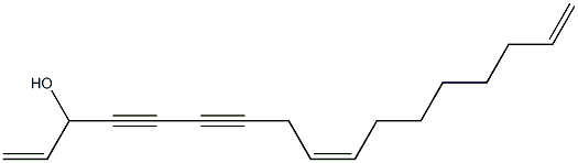 (Z)-1,9,16-Heptadecatriene-4,6-diyn-3-ol 구조식 이미지