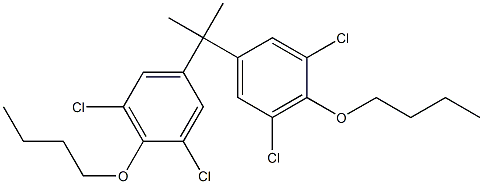 2,2-Bis(3,5-dichloro-4-butoxyphenyl)propane 구조식 이미지