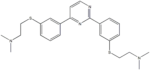 2,2'-[Pyrimidine-2,4-diylbis(3,1-phenylenethio)]bis(N,N-dimethylethanamine) Structure