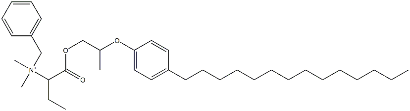 N,N-Dimethyl-N-benzyl-N-[1-[[2-(4-tetradecylphenyloxy)propyl]oxycarbonyl]propyl]aminium Structure