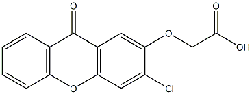 (9-Oxo-3-chloro-9H-xanthen-2-yloxy)acetic acid 구조식 이미지