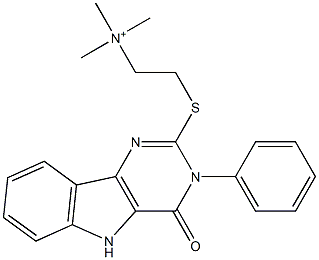 N,N,N-Trimethyl[2-[[[3,4-dihydro-3-phenyl-4-oxo-5H-pyrimido[5,4-b]indol]-2-yl]thio]ethyl]aminium 구조식 이미지