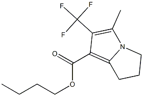 2-Trifluoromethyl-3-methyl-6,7-dihydro-5H-pyrrolizine-1-carboxylic acid butyl ester 구조식 이미지