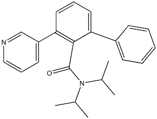 N,N-Diisopropyl-3-(3-pyridyl)-1,1'-biphenyl-2-carboxamide 구조식 이미지