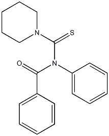 N-Benzoyl-N-phenyl-1-piperidinecarbothioamide 구조식 이미지