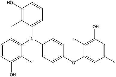 N,N-Bis(3-hydroxy-2-methylphenyl)-4-(3-hydroxy-2,5-dimethylphenoxy)benzenamine Structure