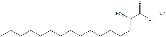 [S,(-)]-2-Hydroxyhexadecanoic acid sodium salt 구조식 이미지