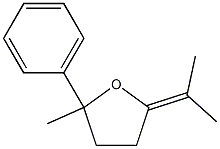 Tetrahydro-2-(1-methylethylidene)-5-methyl-5-phenylfuran 구조식 이미지