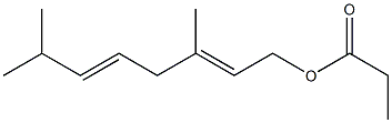 Propionic acid 3,7-dimethyl-2,5-octadienyl ester Structure