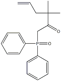 Diphenyl(3,3-dimethyl-2-oxo-5-hexenyl)phosphine oxide Structure