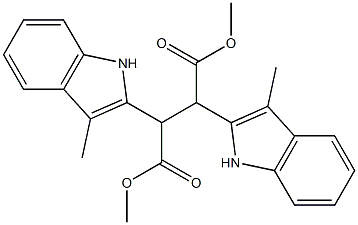 1,2-Bis(3-methyl-1H-indol-2-yl)ethane-1,2-dicarboxylic acid dimethyl ester 구조식 이미지