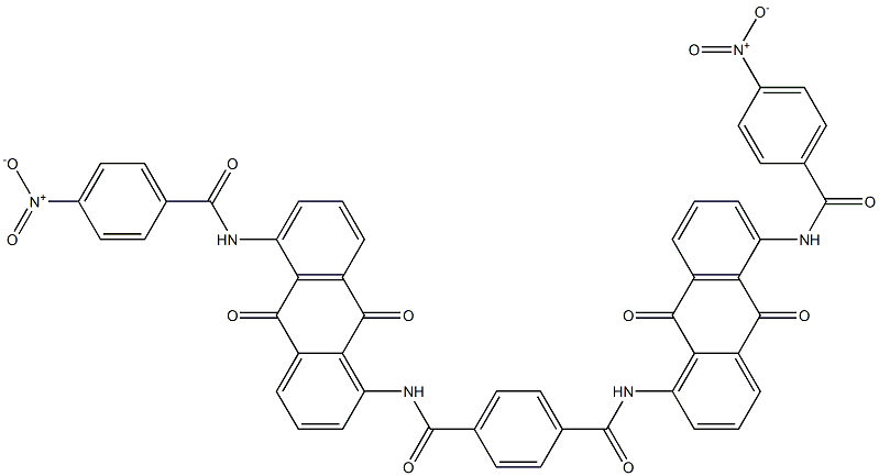 N,N'-Bis[5-(p-nitrobenzoylamino)-1-anthraquinonyl]terephthalamide 구조식 이미지