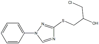 1-Chloro-3-[(1-phenyl-1H-1,2,4-triazol)-3-ylthio]-2-propanol 구조식 이미지