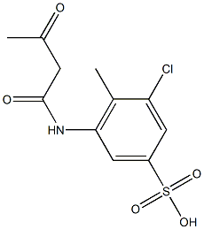 5-(Acetoacetylamino)-3-chloro-4-methylbenzenesulfonic acid 구조식 이미지