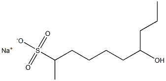 7-Hydroxydecane-2-sulfonic acid sodium salt 구조식 이미지