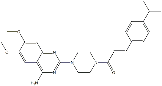 4-Amino-2-[4-[3-(4-isopropylphenyl)propenoyl]-1-piperazinyl]-6,7-dimethoxyquinazoline 구조식 이미지