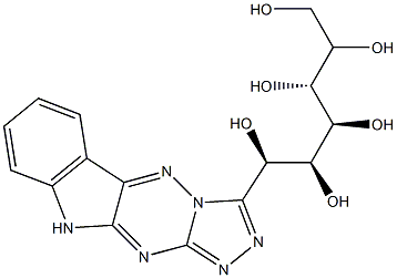 3-[(1R,2S,3S,4R)-1,2,3,4,5,6-Hexahydroxyhexyl]-10H-1,2,4-triazolo[4',3':2,3][1,2,4]triazino[5,6-b]indole 구조식 이미지