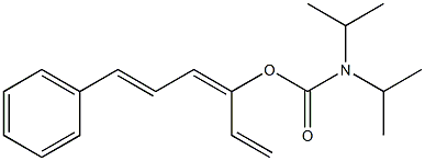 N,N-Diisopropylcarbamic acid (3E)-6-phenyl-1,3,5-hexatrien-3-yl ester 구조식 이미지