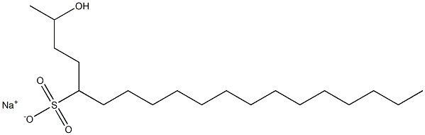 2-Hydroxynonadecane-5-sulfonic acid sodium salt Structure