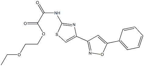 N-[4-(5-Phenyl-3-isoxazolyl)-2-thiazolyl]oxamidic acid 2-ethoxyethyl ester Structure