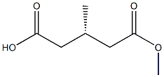 [S,(-)]-3-Methylglutaric acid hydrogen 1-methyl ester 구조식 이미지