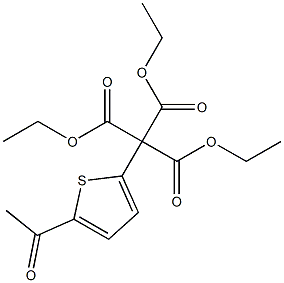 5-Acetylthiophen-2-ylmethanetricarboxylic acid triethyl ester Structure