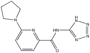 6-(1-Pyrrolidinyl)-N-(1H-tetrazol-5-yl)pyridine-2-carboxamide 구조식 이미지