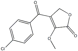 3-Methoxy-4-(4-chlorobenzoyl)furan-2(5H)-one 구조식 이미지