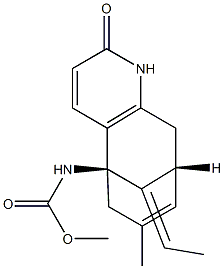 (1R,9R)-5-Oxo-11-methyl-13-[(E)-ethylidene]-6-azatricyclo[7.3.1.02,7]trideca-2(7),3,10-triene-1-carbamic acid methyl ester 구조식 이미지