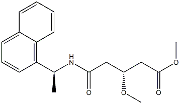 (3R)-4-[[(S)-1-(1-Naphtyl)ethyl]aminocarbonyl]-3-methoxybutyric acid methyl ester Structure