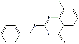 2-Benzylthio-8-methyl-4H-3,1-benzoxazin-4-one Structure